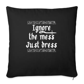 Renaissance Festival Ren Fair Faire Medieval - Sofa pillowcase 17,3'' x 17,3'' (45 x 45 cm) - black - Front