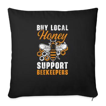 Beekeeper Beekeeping Apiarist Honeybee Bee Lover - Sofa pillowcase 17,3'' x 17,3'' (45 x 45 cm) - black - Front