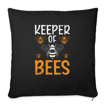 Beekeeper Beekeeping Honeybee Keeper Of The Bees - Sofa pillowcase 17,3'' x 17,3'' (45 x 45 cm) - black - Front