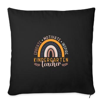 Training a kindergarten teacher Motivating Inspiring - Sofa pillowcase 17,3'' x 17,3'' (45 x 45 cm) - black - Front