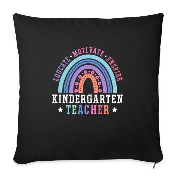 Training a kindergarten teacher Motivating Inspiring - Sofa pillowcase 17,3'' x 17,3'' (45 x 45 cm) - black - Front