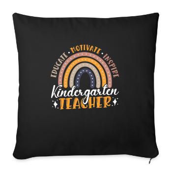 Training a kindergarten teacher Motivating Inspiring - Sofa pillowcase 17,3'' x 17,3'' (45 x 45 cm) - black - Front