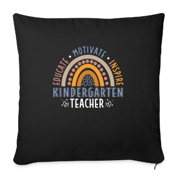 Training a kindergarten teacher Motivating Inspiring - Sofa pillowcase 17,3'' x 17,3'' (45 x 45 cm) - black - Front