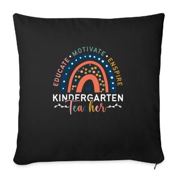 Former une enseignante de maternelle Motivant Inspirant - Housse de coussin décorative 45 x 45 cm - noir - Devant