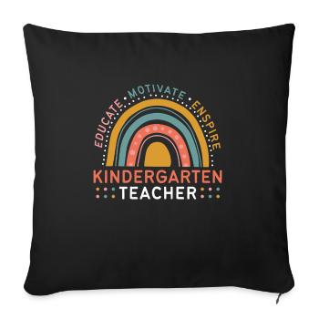 Training a kindergarten teacher Motivating Inspiring - Sofa pillowcase 17,3'' x 17,3'' (45 x 45 cm) - black - Front
