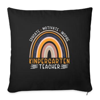 Training a kindergarten teacher Motivating Inspiring - Sofa pillowcase 17,3'' x 17,3'' (45 x 45 cm) - black - Front
