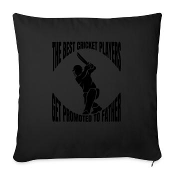 Cricket team Cricket team - Sofa pillowcase 17,3'' x 17,3'' (45 x 45 cm) - black - Front