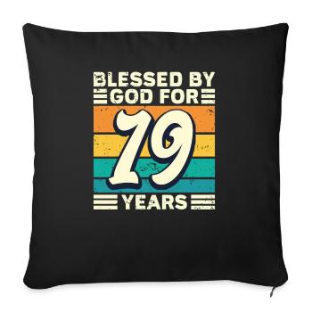 19 années de cadeaux d’anniversaire drôle de dicton - Housse de coussin décorative 45 x 45 cm - noir - Devant