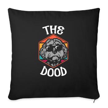 The Dood Doodle Labradoodle Goldendoodle - Sofa pillowcase 17,3'' x 17,3'' (45 x 45 cm) - black - Front