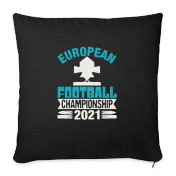 CHAMMPIONSHIP DU FOOTBALL EUROPÉEN - Housse de coussin décorative 45 x 45 cm - noir - Devant