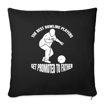 Bowling Père Bowling Club Bowling Papa Bowling Club - Housse de coussin décorative 45 x 45 cm - noir - Devant
