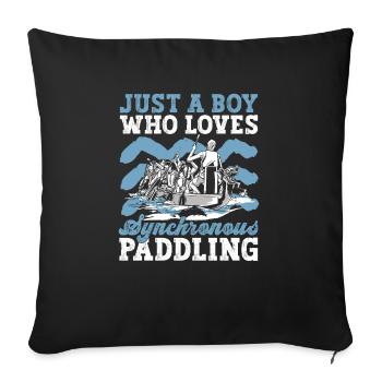 Drachenboot Drachenbootrennen - Housse de coussin décorative 45 x 45 cm - noir - Devant
