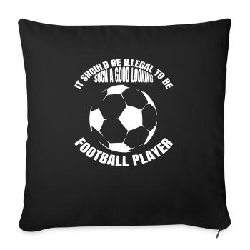 Football Team Football Player Football Design - Sofa pillowcase 17,3'' x 17,3'' (45 x 45 cm) - black - Front