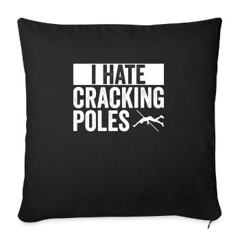 Stabhochspringer Stabhochsprung Stabhochspringen - Housse de coussin décorative 45 x 45 cm - noir - Devant