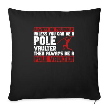 Stabspringer Und Stabhochsprung - Sofa pillowcase 17,3'' x 17,3'' (45 x 45 cm) - black - Front