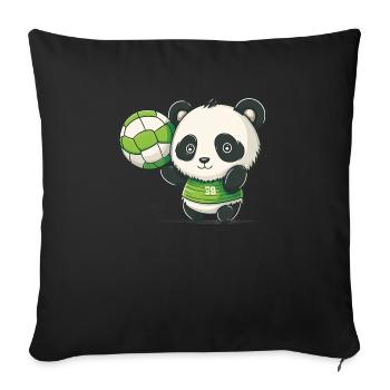 Volleyball-Baby-Panda - Sofakissenbezug 45 x 45 cm - Schwarz - Vorne