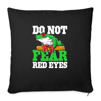 Rainette aux yeux rouges Mignon - Housse de coussin décorative 45 x 45 cm - noir - Devant