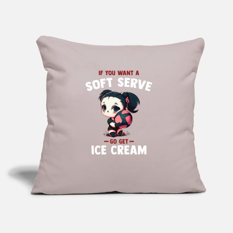 Wenn du ein Softeis willst, hol dir Eiscreme - Sofakissenbezug 45 x 45 cm