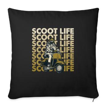 Motorcyclist Motorcycle Scooter Life Motorcross - Sofa pillowcase 17,3'' x 17,3'' (45 x 45 cm) - black - Front