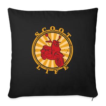 Scooter Life Motorcross Motorbike Motorcyclist - Sofa pillowcase 17,3'' x 17,3'' (45 x 45 cm) - black - Front