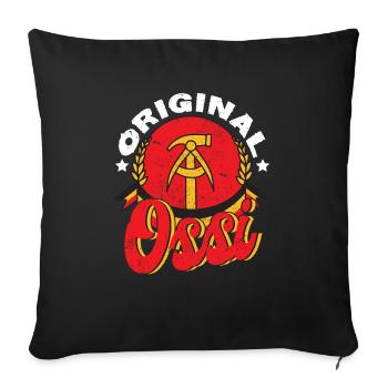 Ossi Original Ostdeutschland Osten - Sofakissenbezug 45 x 45 cm - Schwarz - Vorne