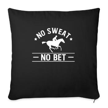 No Sweat No Bet Shirt - Housse de coussin décorative 45 x 45 cm - noir - Devant