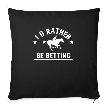 Je préfère être un cadeau de chemise de pari - Housse de coussin décorative 45 x 45 cm - noir - Devant