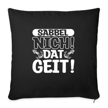 Norden Maritim Norddeutschland Platt Ankermotiv Sc - Sofakissenbezug 45 x 45 cm - Schwarz - Vorne