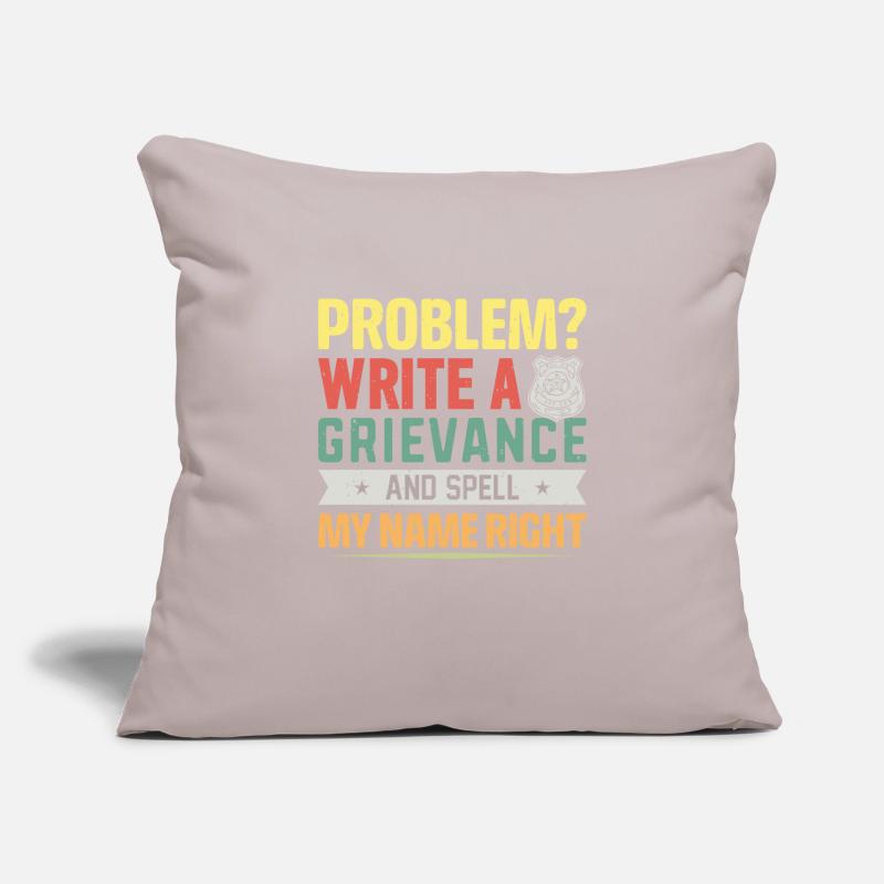 Problem? write a grievance .. Jail Sofa pillowcase 17,3'' x 17,3'' (45 x 45 cm)