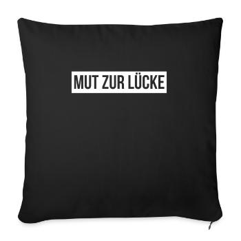Mut Zur Lücke Student und Schüler Abi Uni - Sofakissenbezug 45 x 45 cm - Schwarz - Vorne