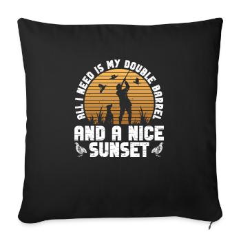 Wachtel Jäger Wachteljagd Jagen - Sofa pillowcase 17,3'' x 17,3'' (45 x 45 cm) - black - Front