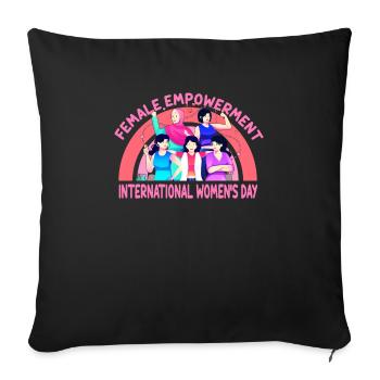 International Women's Day: Feminism Women Empowerm - Sofa pillowcase 17,3'' x 17,3'' (45 x 45 cm) - black - Front