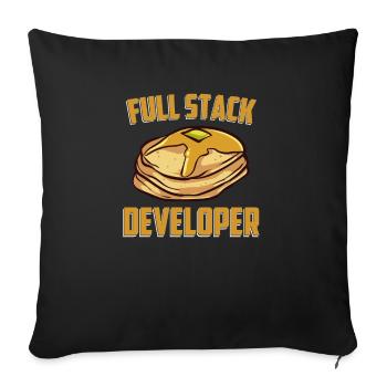 Full Stack Entwickler - Informatik Programmierer - Sofakissenbezug 45 x 45 cm - Schwarz - Vorne