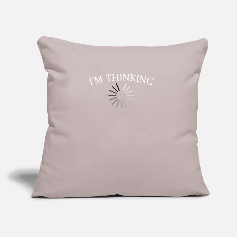 Geek de l’informatique Je pense Programmeur Drôle Codeur Housse de coussin décorative 45 x 45 cm