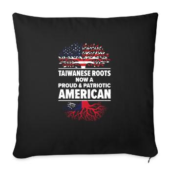 Born Taiwanese Taiwan American USA Citizenship - Sofa pillowcase 17,3'' x 17,3'' (45 x 45 cm) - black - Front