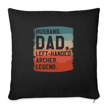Mari Papa Gaucher Archer Légende Tir à l’arc - Housse de coussin décorative 45 x 45 cm - noir - Devant