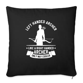 Left Handed Archer Like A Right Handed Archer - Sofa pillowcase 17,3'' x 17,3'' (45 x 45 cm) - black - Front