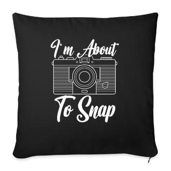 Je suis sur le point de prendre des photos Photographe d’appareil photo - Housse de coussin décorative 45 x 45 cm - noir - Devant