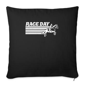 Race Day Vintage Retro Gift - Sofa pillowcase 17,3'' x 17,3'' (45 x 45 cm) - black - Front