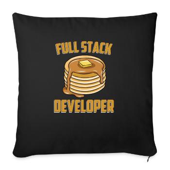 Full Stack Entwickler - Computer Coder Programmierer - Sofakissenbezug 45 x 45 cm - Schwarz - Vorne