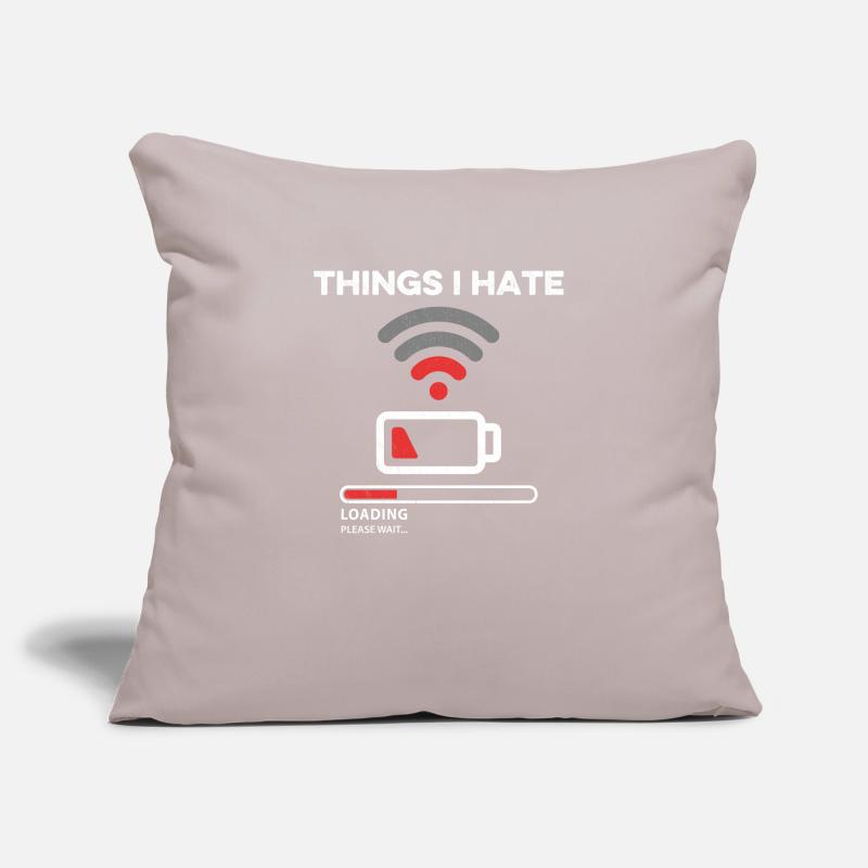 Things I Hate Funny Programmer Gamer Computer Nerd Sofa pillowcase 17,3'' x 17,3'' (45 x 45 cm)