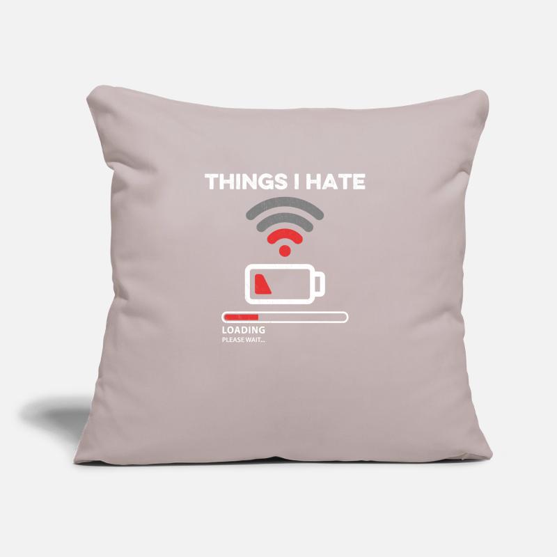Things I Hate Funny Programmer Gamer Computer Nerd Sofa pillowcase 17,3'' x 17,3'' (45 x 45 cm)