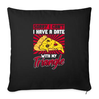Pizza Pizzabäcker Hobby Pizzabäcker - Housse de coussin décorative 45 x 45 cm - noir - Devant