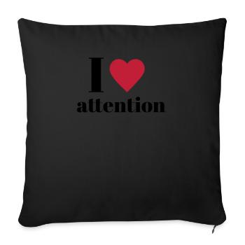I Heart Attention Funny Y2k Shirt, Y2k Baby Tee, Y - Sofa pillowcase 17,3'' x 17,3'' (45 x 45 cm) - black - Front