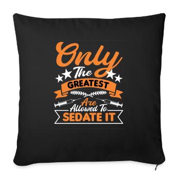Anesthetist Anaesthesiologist Anesthesia - Sofa pillowcase 17,3'' x 17,3'' (45 x 45 cm) - black - Front