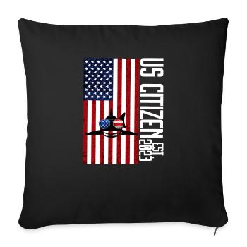 Us Citizen 2023 Shirt, US Citizenship Gift For Boy - Sofa pillowcase 17,3'' x 17,3'' (45 x 45 cm) - black - Front