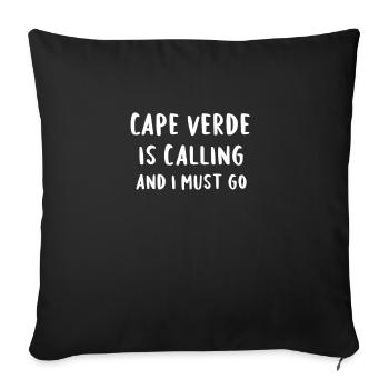 Le Cap-Vert appelle et je dois partir - Housse de coussin décorative 45 x 45 cm - noir - Devant