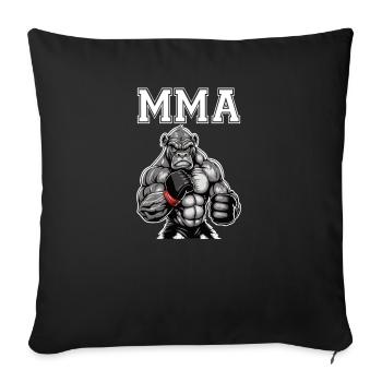 MMA Gorilla - Freikampf Kampfsportarten - Sofakissenbezug 45 x 45 cm - Schwarz - Vorne