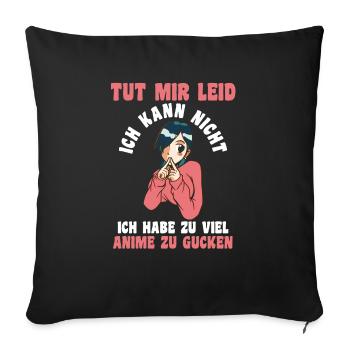 Anime - Sofakissenbezug 45 x 45 cm - Schwarz - Vorne