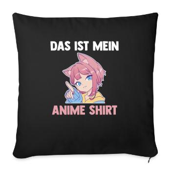 Anime - Sofakissenbezug 45 x 45 cm - Schwarz - Vorne